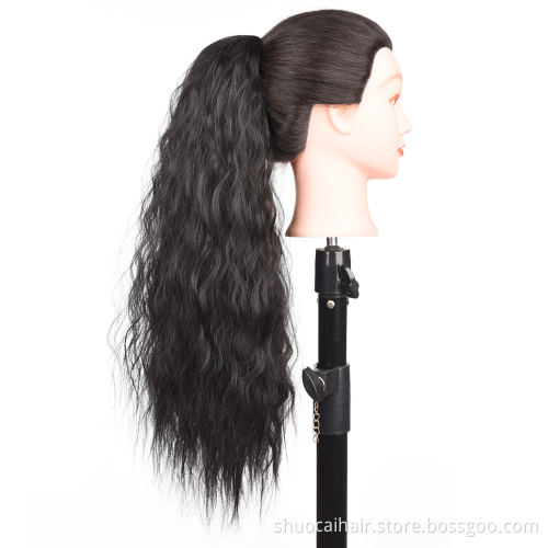 Wholesale hot sale 23 Inches Long Fluffy Curly Drawstring Ponytail Hair Extension cosplay for women 2020